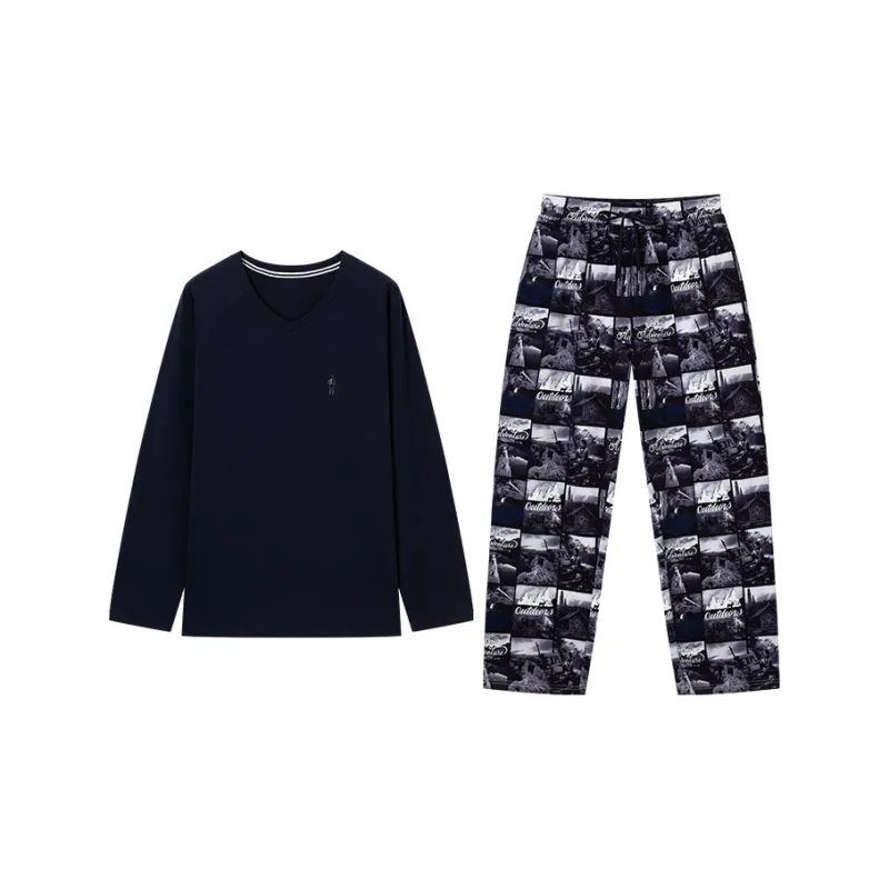 JOCKEY Pajama Set Men's Navy Blue-0