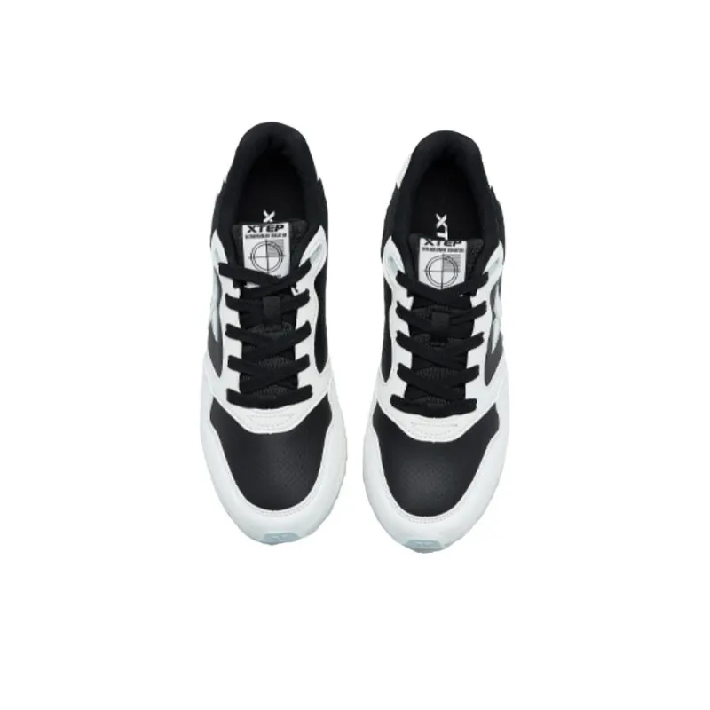 XTEP Classic 80 Wear Resistant Low Top Casual Shoes Women's White Black-2