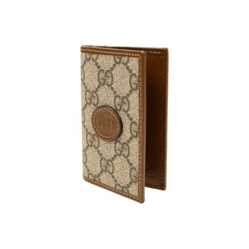 GUCCI Canvas Wallet Men's Beige-1