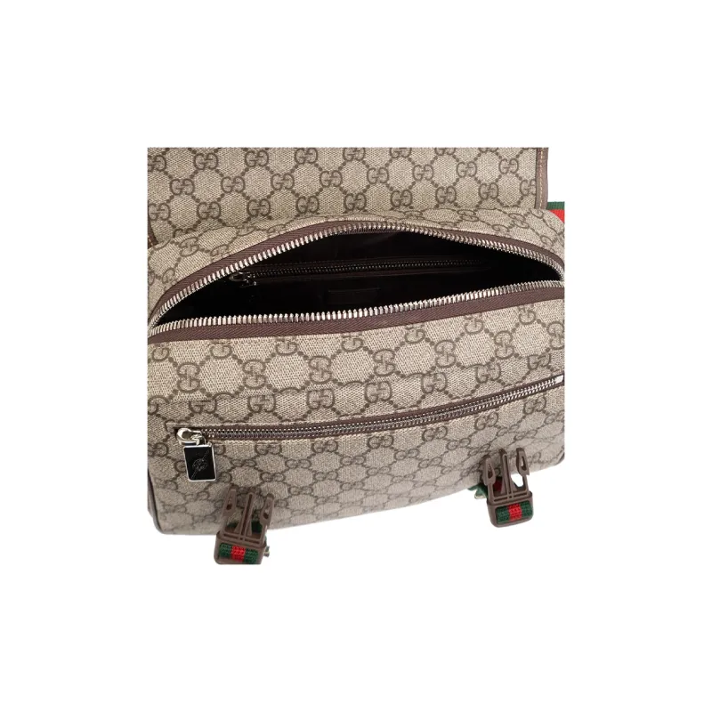 GUCCI Canvas With Leather Binding Messenger Bag Shoulder Bag Crossbody Bag Regular Men's Beige/Ebony-3