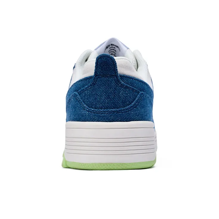 PONY M100 Anti Slip And Wear Resistant Breathable Low Top Skateboard Shoes Unisex Denim Blue-3