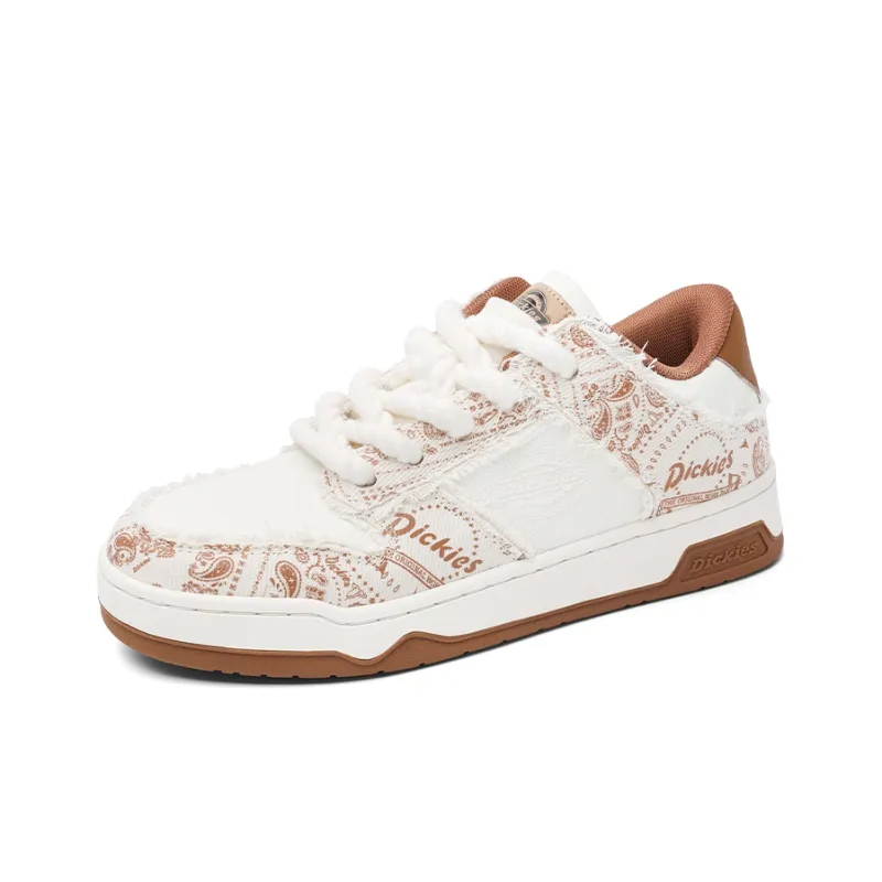 Dickies Low-Top Skateboard Shoes Men's White Brick Red-1