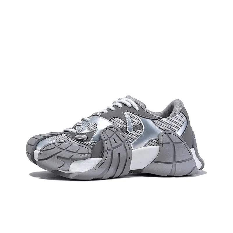 BELLALILY Anti Slip And Wear Resistant Height Increasing Low Top Chunky Sneakers Women's-0