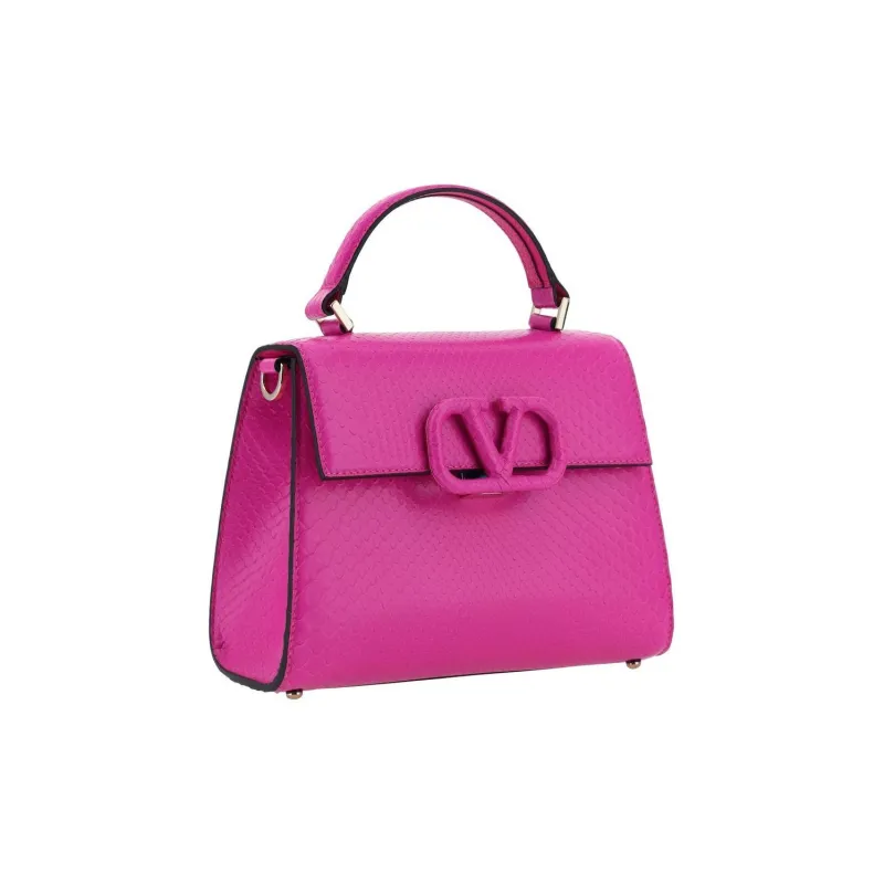 Valentino VSLING Calfskin Handbag Small Size Women's Pink-1