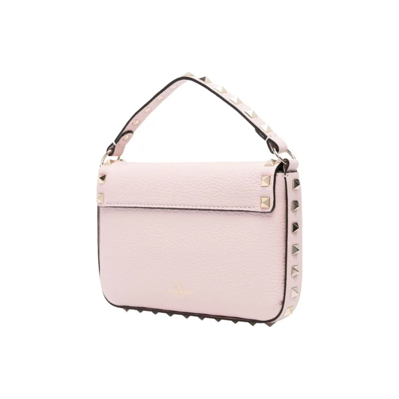 Valentino Rockstud Calfskin Shoulder Bag Crossbody Bag Handbag Women's Light Pink-1