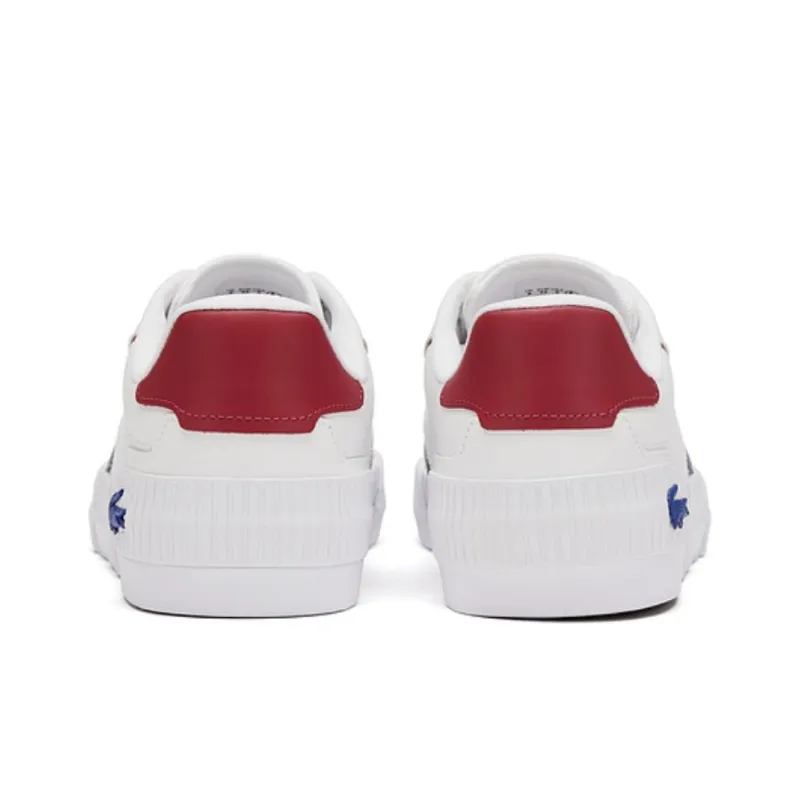 LACOSTE Low Top Skateboard Shoes Men's White-2
