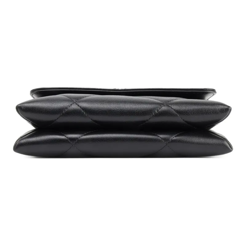 CHANEL 19Bag Lambskin Shoulder Bag, Crossbody Bag Women's Black-3