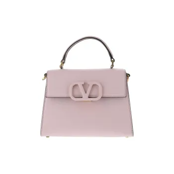 Valentino VSLING Calfskin Shoulder Bag, Crossbody Bag, Handbag Small Size Women's Pink