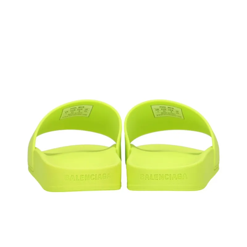 Balenciaga Pool Slides 'Lime'-3