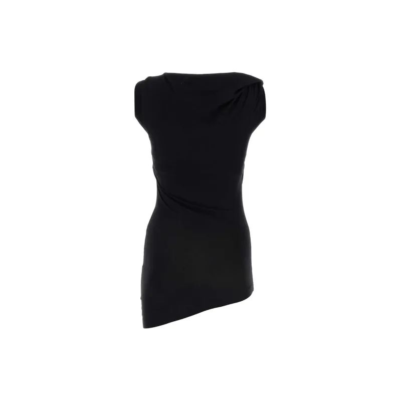 Alexander McQueen Knot-Detailed Asymmetric-Hem Top-1