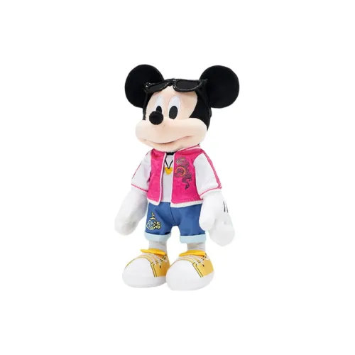 Disney 2024 Mickey Mouse Minnie Mouse Shanghai Adventure Collection 11 Inch Mickey Mouse Dolls Plush Doll 21cm Height