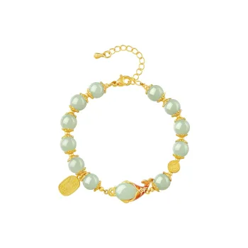 SGE Bracelets Pale Greenish White Jade Women's