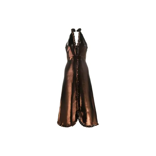 TEMPERLEY LONDON Metallic Ruffle Gown