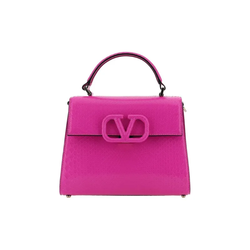 Valentino VSLING Calfskin Handbag Small Size Women's Pink-0