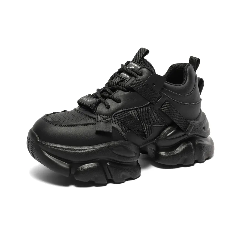 Senda Chunky Sneakers Women's Low Top Black/Gray-6