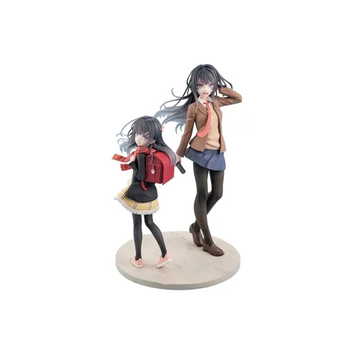 KADOKAWA Mai Sakurajima High School Graduation Version & Red Backpack Girl Scale Figures