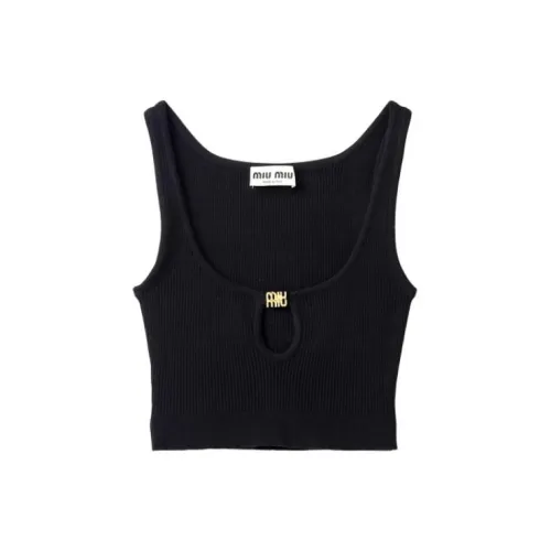 MIU MIU Tank Tops Women's Black