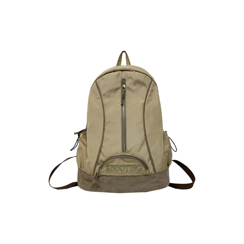 TAKI Nylon Travel Backpack Regular Unisex White/Khaki/Black/Gray/White & Blue-4