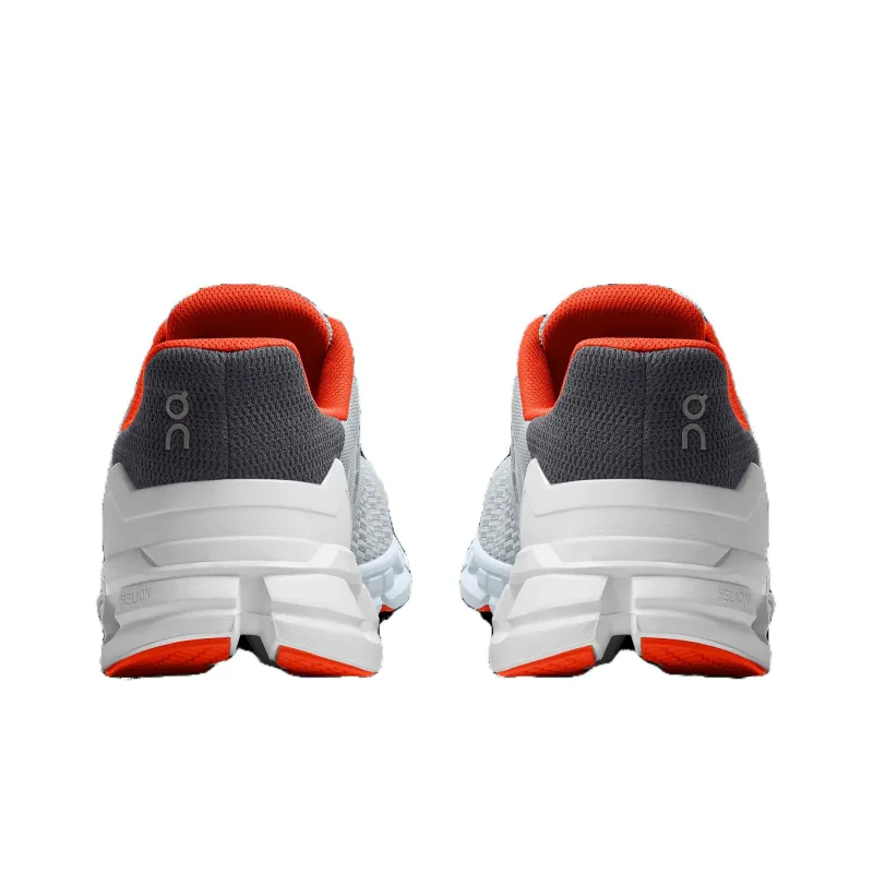 On Cloudflyer Wear resistant And Lightweight Low Top Running Shoes Men's Gray Orange-4