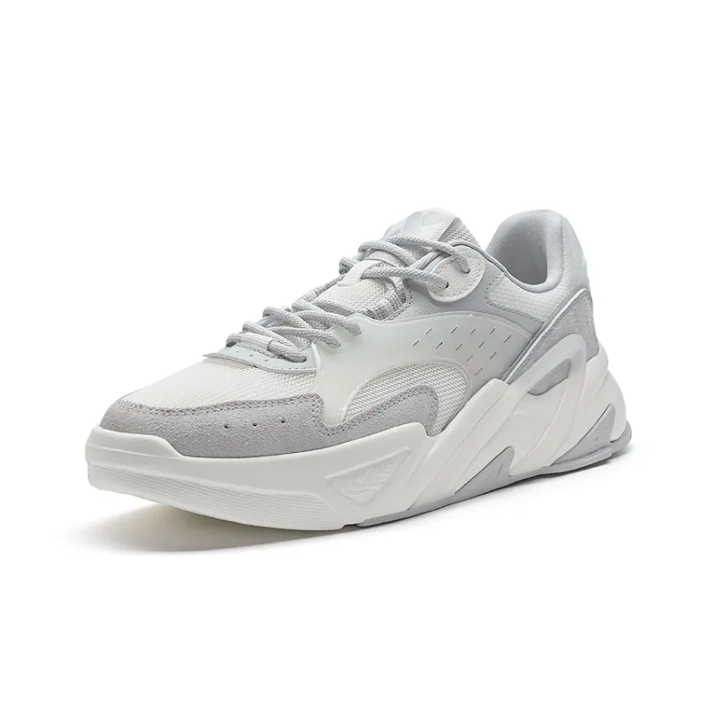 XTEP Skateboard Shoes Women's Low Top Lunar Stone Gray/Sail White-2