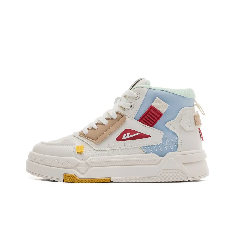 Warrior High Top Skateboard Shoes Women's Beige Moon-9