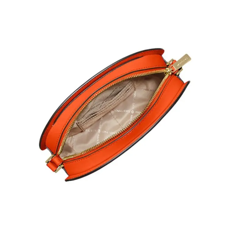 MICHAEL KORS Jet Set Travel Saffiano Leather Shoulder Bag Crossbody Bag Medium Size Women's Orange-1