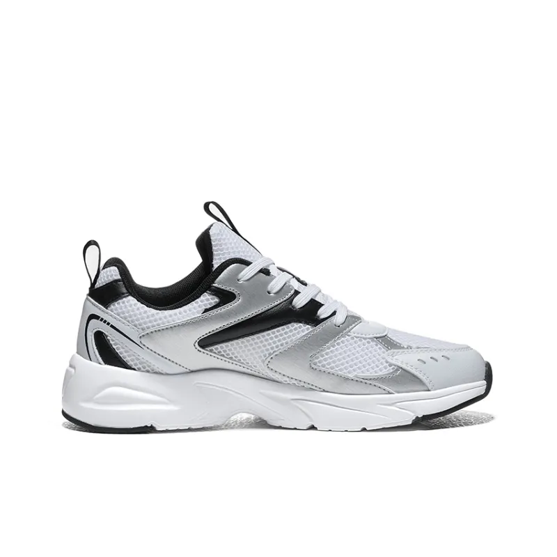 Warrior Cushioned Anti Slip And Wear Resistant Lightweight Low Top Casual Shoes Unisex White Black Silver-2