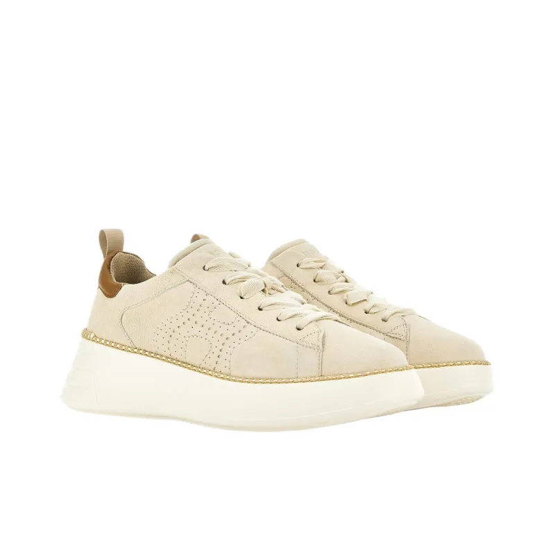 HOGAN Rebel Low-Top Casual Shoes Women's Beige Yellow-1