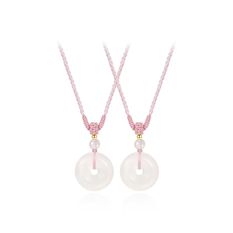 Teddy Bear Collection Chalcedony Jade Necklaces Unisex-4