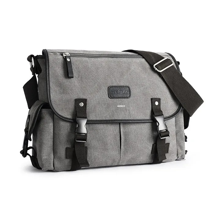 RIOREX Canvas Messenger Bag Canvas Bag Shoulder Bag Crossbody Bag Regular Unisex Multicolor-20