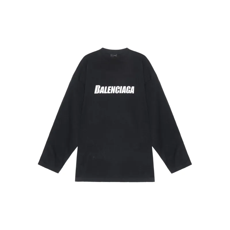 Balenciaga Logo print Long sleeved T shirt-0