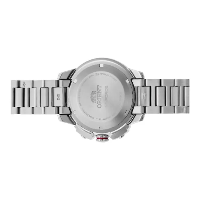 ORIENT Mechanical Movement Stainless Steel Strap Watch 48mm Men's Watches Orange Watch Dial RA AC0N02Y10B-3