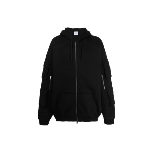 Vetements Logo-embroidered Zip-up Hooded Jacket