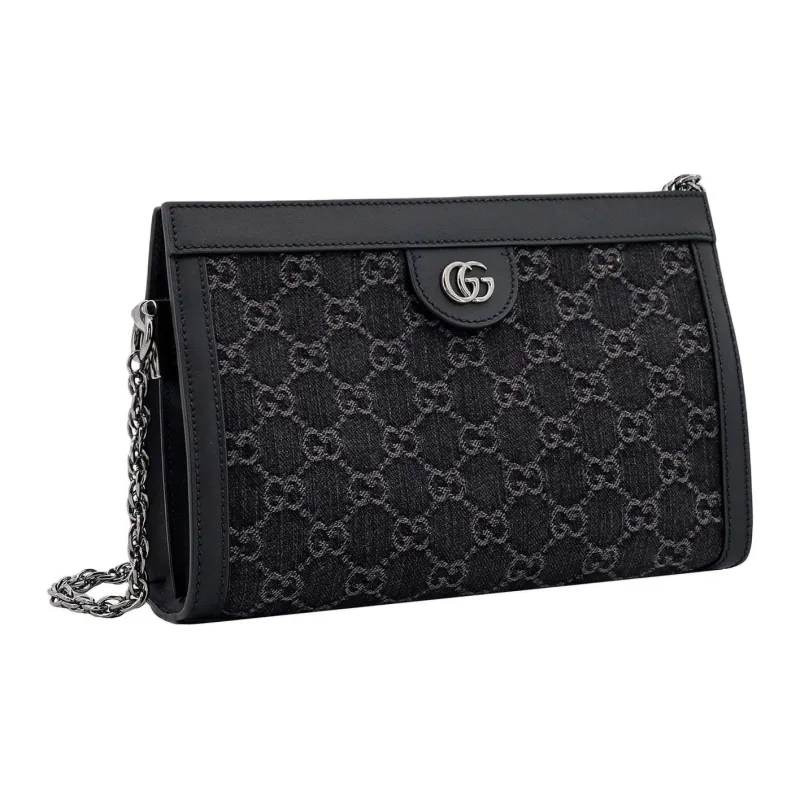 GUCCI Ophidia Denim Crossbody Bag Shoulder Bag Women's Black & Gray-2