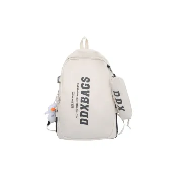 GEERDUN Nylon Backpack Unisex Ecru/Black/Red/Blue/Purple