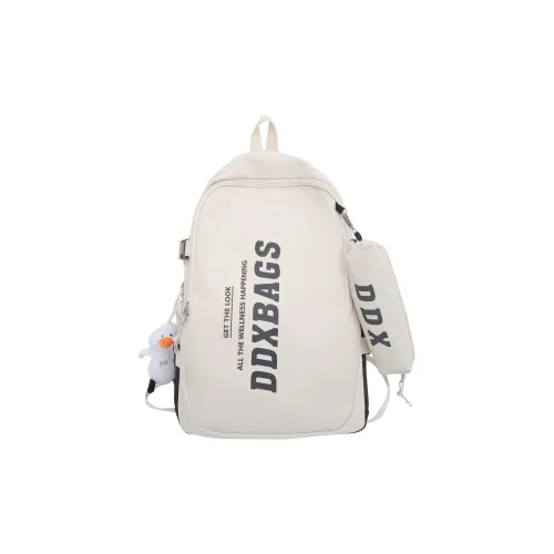 GEERDUN Nylon Backpack Unisex Ecru/Black/Red/Blue/Purple