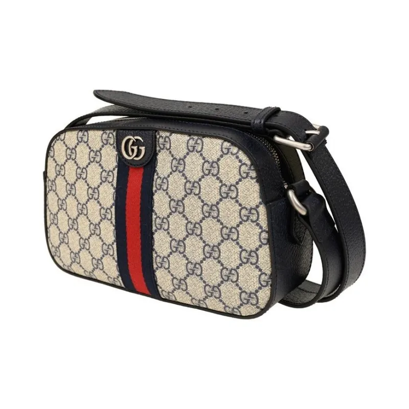 GUCCI Ophidia Small Shoulder Bag Beige/Blue-1