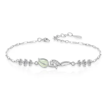 Central Fashion Hetian Jade Bracelets Green Jade Women's