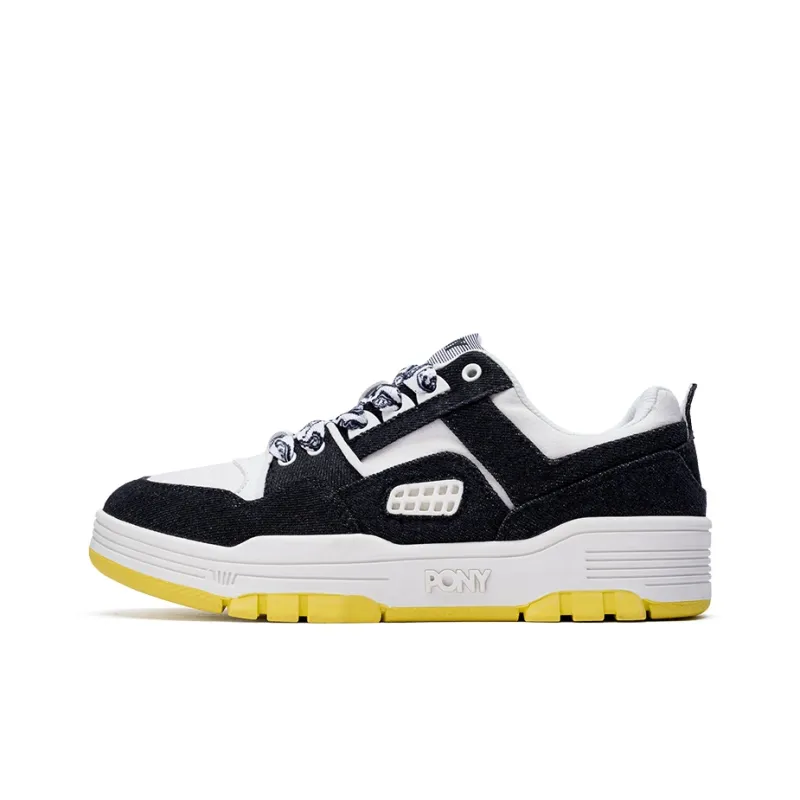 PONY M100 Anti Slip Wear Resistant Low Top Skateboard Shoes Unisex Black-0