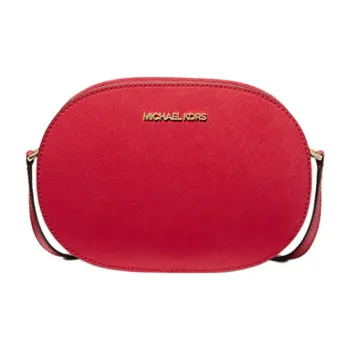 MICHAEL KORS Jet Set Travel Leather Shoulder Bag Crossbody Bag Medium Size Women's Bright Red