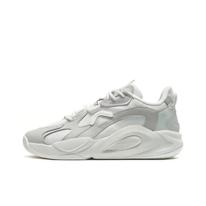 XTEP AG LVL UP 1 Low Top Casual Shoes Men's White Gray-0
