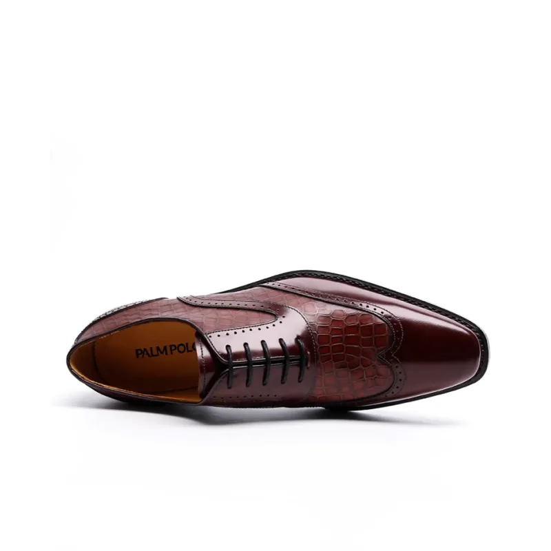 PALMPOLO Dress Shoes Men's Burgundy-3