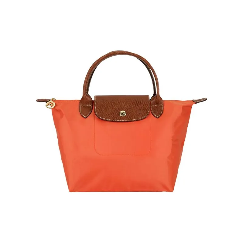 LONGCHAMP Le Pliage Polyamide Canvas With Leather Dumpling Bag Handbags Small Size Women's Orange-0
