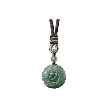 Moonstone Edge Hetian Jade Pendants Men's Green Jade