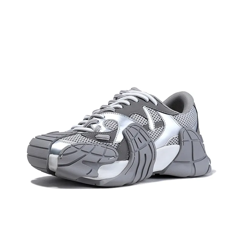 BELLALILY Anti Slip And Wear Resistant Height Increasing Low Top Chunky Sneakers Women's-1
