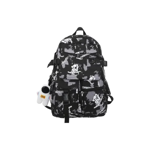 GEERDUN Nylon Backpack Unisex Black & Gray/Ink & Green/Gray & Blue