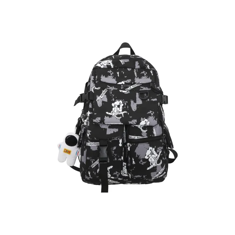 GEERDUN Nylon Backpack Unisex Black & Gray/Ink & Green/Gray & Blue-0