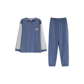 Pretty Lady Home Suit Men's Gray Blue