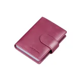 Purple-24 Card Slot (Top Grain Cow Leather) Anti-Skimming
