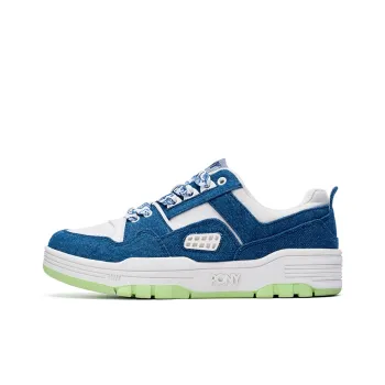 PONY M100 Anti-Slip And Wear-Resistant Breathable Low-Top Skateboard Shoes Unisex Denim Blue